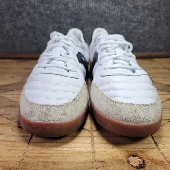 Sauconyβ 586i Men's 11 White Black Gum Leather Casual Sneakers Shoes S70982-21 - Picture 4 of 11